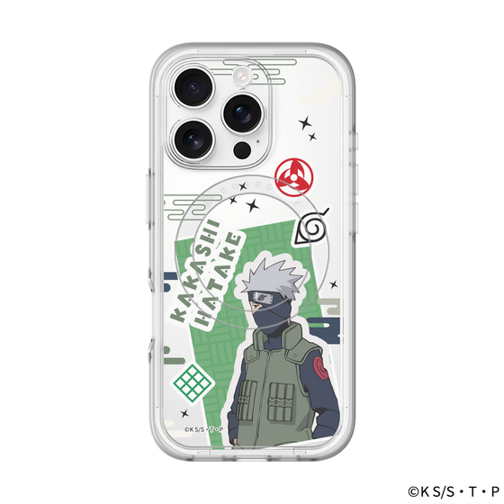 スリムプロテクションプレミアムケース with MagSafe［ NARUTO-ナルト- 疾風伝 - ステッカー - はたけカカシ ］