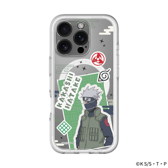 スリムプロテクションプレミアムケース with MagSafe［ NARUTO -ナルト- 疾風伝 - ステッカー - はたけカカシ ］