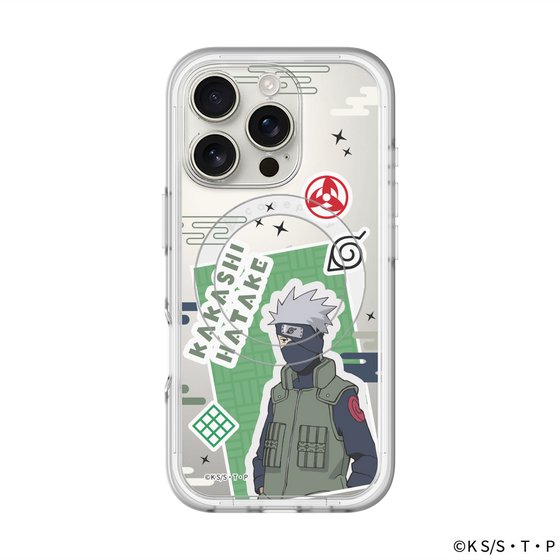 スリムプロテクションプレミアムケース with MagSafe［ NARUTO -ナルト- 疾風伝 - ステッカー - はたけカカシ ］