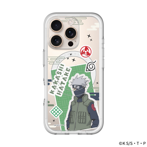 スリムプロテクションプレミアムケース with MagSafe［ NARUTO -ナルト- 疾風伝 - ステッカー - はたけカカシ ］