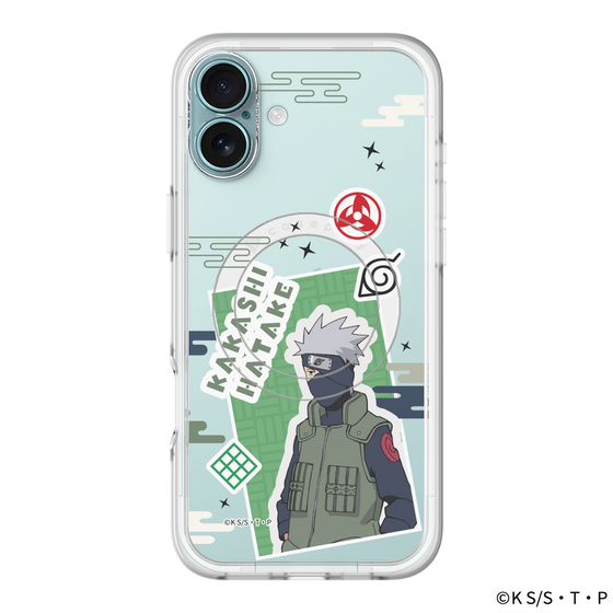 スリムプロテクションプレミアムケース with MagSafe［ NARUTO -ナルト- 疾風伝 - ステッカー - はたけカカシ ］