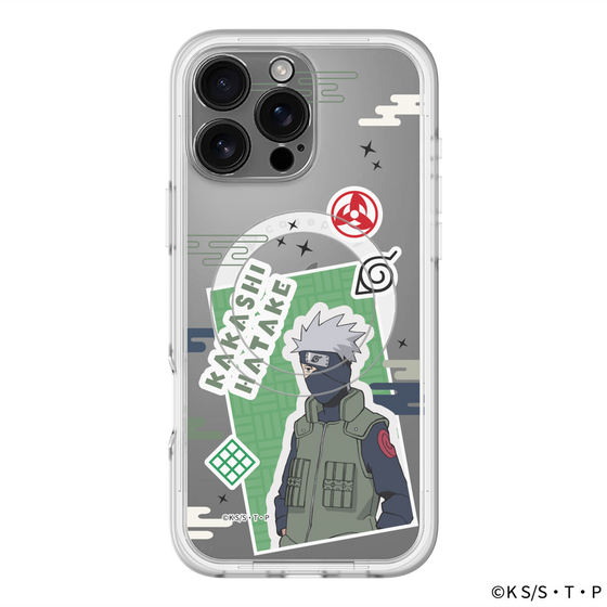 スリムプロテクションプレミアムケース with MagSafe［ NARUTO -ナルト- 疾風伝 - ステッカー - はたけカカシ ］