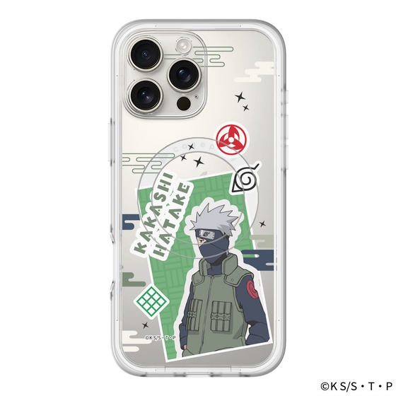 スリムプロテクションプレミアムケース with MagSafe［ NARUTO -ナルト- 疾風伝 - ステッカー - はたけカカシ ］
