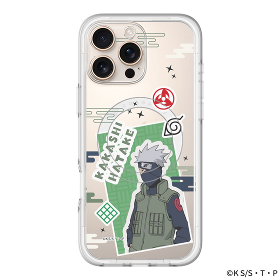 スリムプロテクションプレミアムケース with MagSafe［ NARUTO -ナルト- 疾風伝 - ステッカー - はたけカカシ ］