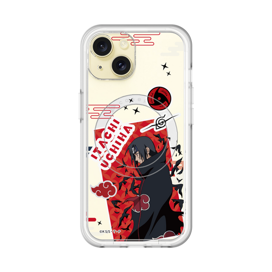 スリムプロテクションプレミアムケース with MagSafe［ NARUTO -ナルト- 疾風伝 - ステッカー - うちはイタチ ］