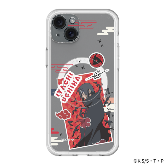 スリムプロテクションプレミアムケース with MagSafe［ NARUTO -ナルト- 疾風伝 - ステッカー - うちはイタチ ］