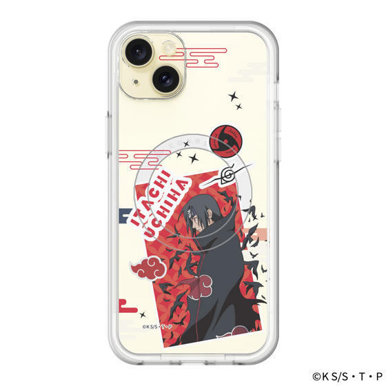 スリムプロテクションプレミアムケース with MagSafe［ NARUTO -ナルト- 疾風伝 - ステッカー - うちはイタチ ］