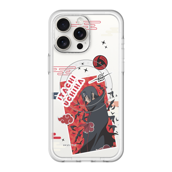 スリムプロテクションプレミアムケース with MagSafe［ NARUTO -ナルト- 疾風伝 - ステッカー - うちはイタチ ］