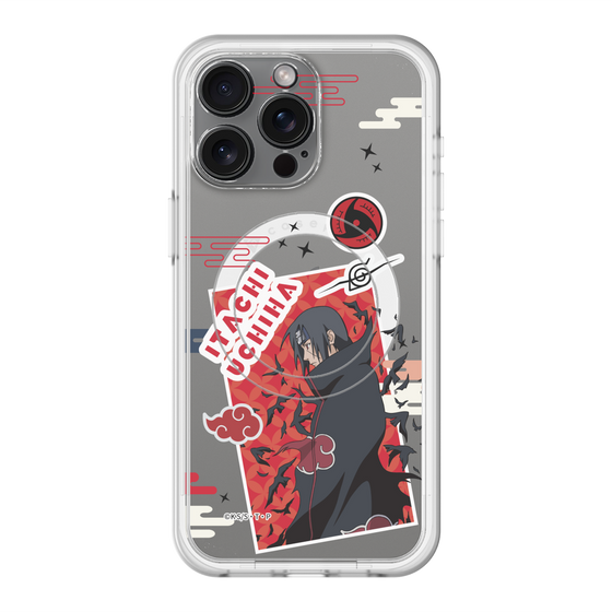 スリムプロテクションプレミアムケース with MagSafe［ NARUTO -ナルト- 疾風伝 - ステッカー - うちはイタチ ］