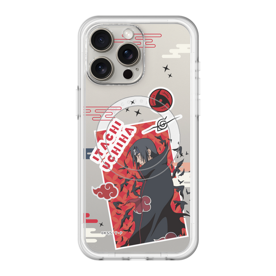 スリムプロテクションプレミアムケース with MagSafe［ NARUTO -ナルト- 疾風伝 - ステッカー - うちはイタチ ］