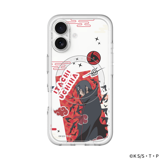 スリムプロテクションプレミアムケース with MagSafe［ NARUTO-ナルト- 疾風伝 - ステッカー - うちはイタチ ］