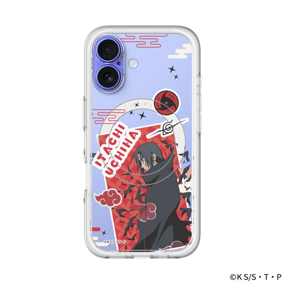 スリムプロテクションプレミアムケース with MagSafe［ NARUTO -ナルト- 疾風伝 - ステッカー - うちはイタチ ］