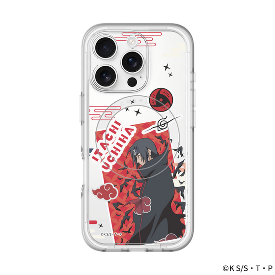 スリムプロテクションプレミアムケース with MagSafe［ NARUTO-ナルト- 疾風伝 - ステッカー - うちはイタチ ］