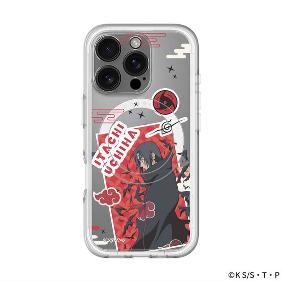 スリムプロテクションプレミアムケース with MagSafe［ NARUTO -ナルト- 疾風伝 - ステッカー - うちはイタチ ］