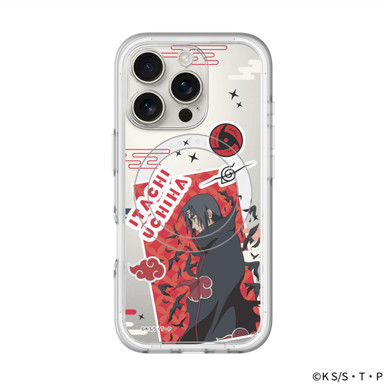 スリムプロテクションプレミアムケース with MagSafe［ NARUTO -ナルト- 疾風伝 - ステッカー - うちはイタチ ］