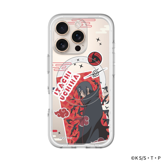 スリムプロテクションプレミアムケース with MagSafe［ NARUTO -ナルト- 疾風伝 - ステッカー - うちはイタチ ］