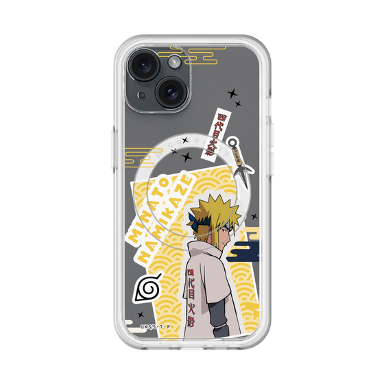 スリムプロテクションプレミアムケース with MagSafe［ NARUTO -ナルト- 疾風伝 - ステッカー - 波風ミナト ］