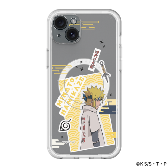 スリムプロテクションプレミアムケース with MagSafe［ NARUTO -ナルト- 疾風伝 - ステッカー - 波風ミナト ］