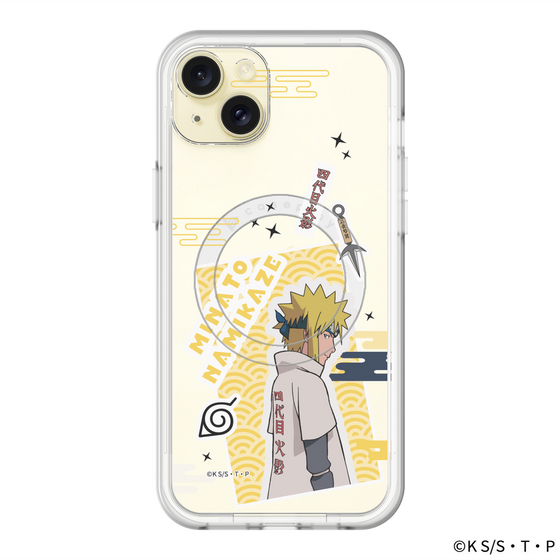 スリムプロテクションプレミアムケース with MagSafe［ NARUTO -ナルト- 疾風伝 - ステッカー - 波風ミナト ］
