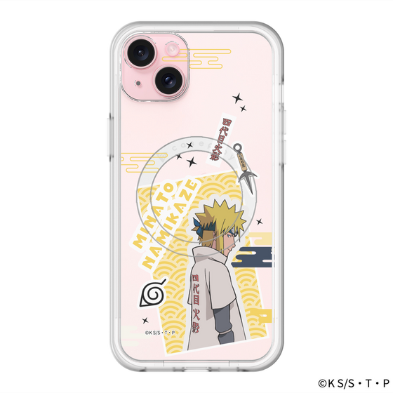 スリムプロテクションプレミアムケース with MagSafe［ NARUTO -ナルト- 疾風伝 - ステッカー - 波風ミナト ］
