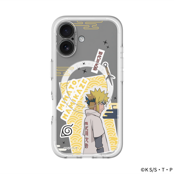 スリムプロテクションプレミアムケース with MagSafe［ NARUTO -ナルト- 疾風伝 - ステッカー - 波風ミナト ］
