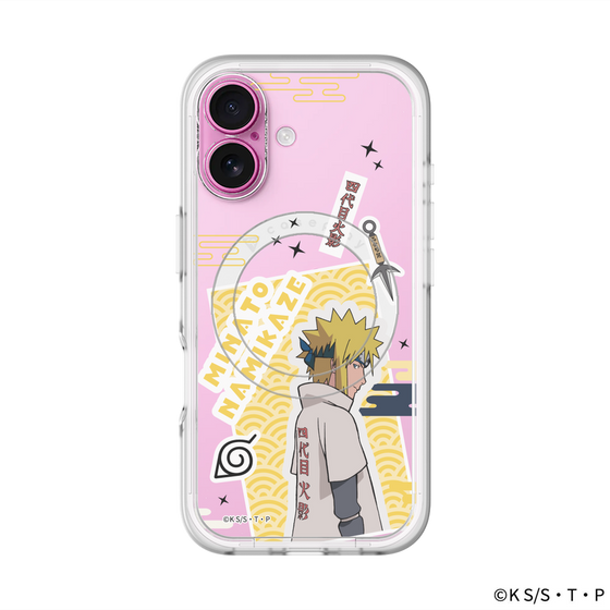 スリムプロテクションプレミアムケース with MagSafe［ NARUTO -ナルト- 疾風伝 - ステッカー - 波風ミナト ］