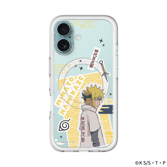 スリムプロテクションプレミアムケース with MagSafe［ NARUTO -ナルト- 疾風伝 - ステッカー - 波風ミナト ］