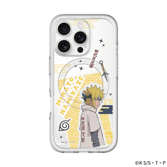 スリムプロテクションプレミアムケース with MagSafe［ NARUTO-ナルト- 疾風伝 - ステッカー - 波風ミナト ］