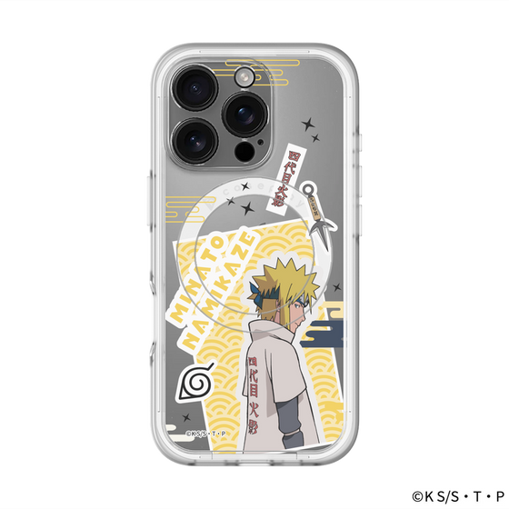 スリムプロテクションプレミアムケース with MagSafe［ NARUTO -ナルト- 疾風伝 - ステッカー - 波風ミナト ］