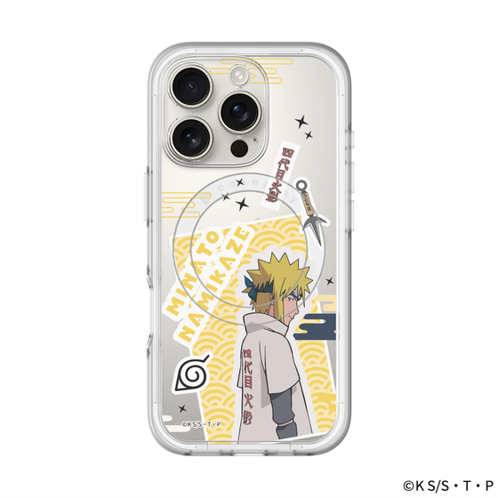 スリムプロテクションプレミアムケース with MagSafe［ NARUTO -ナルト- 疾風伝 - ステッカー - 波風ミナト ］
