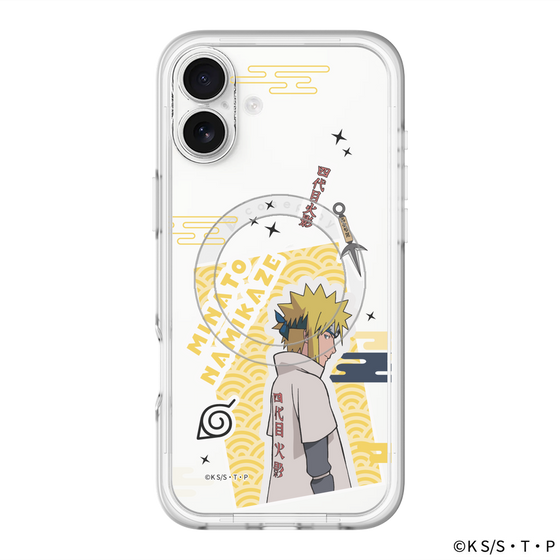スリムプロテクションプレミアムケース with MagSafe［ NARUTO-ナルト- 疾風伝 - ステッカー - 波風ミナト ］