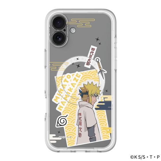 スリムプロテクションプレミアムケース with MagSafe［ NARUTO -ナルト- 疾風伝 - ステッカー - 波風ミナト ］