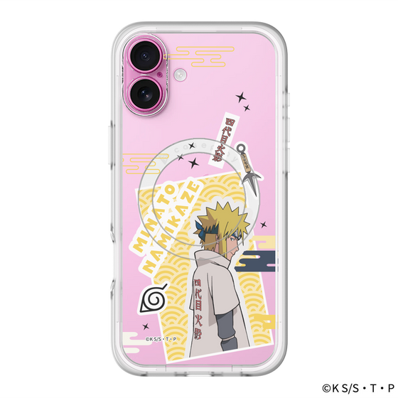 スリムプロテクションプレミアムケース with MagSafe［ NARUTO -ナルト- 疾風伝 - ステッカー - 波風ミナト ］