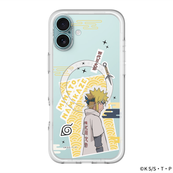 スリムプロテクションプレミアムケース with MagSafe［ NARUTO -ナルト- 疾風伝 - ステッカー - 波風ミナト ］