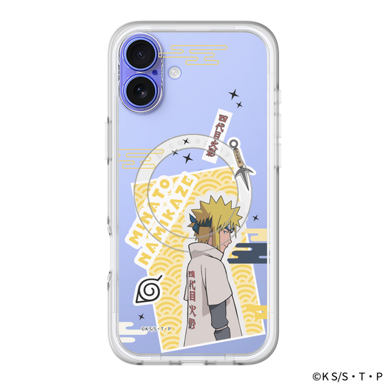 スリムプロテクションプレミアムケース with MagSafe［ NARUTO -ナルト- 疾風伝 - ステッカー - 波風ミナト ］