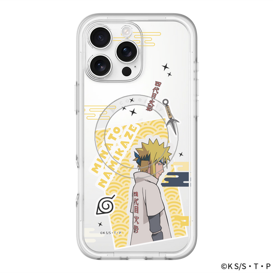 スリムプロテクションプレミアムケース with MagSafe［ NARUTO-ナルト- 疾風伝 - ステッカー - 波風ミナト ］