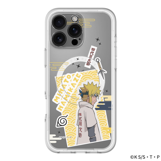 スリムプロテクションプレミアムケース with MagSafe［ NARUTO -ナルト- 疾風伝 - ステッカー - 波風ミナト ］