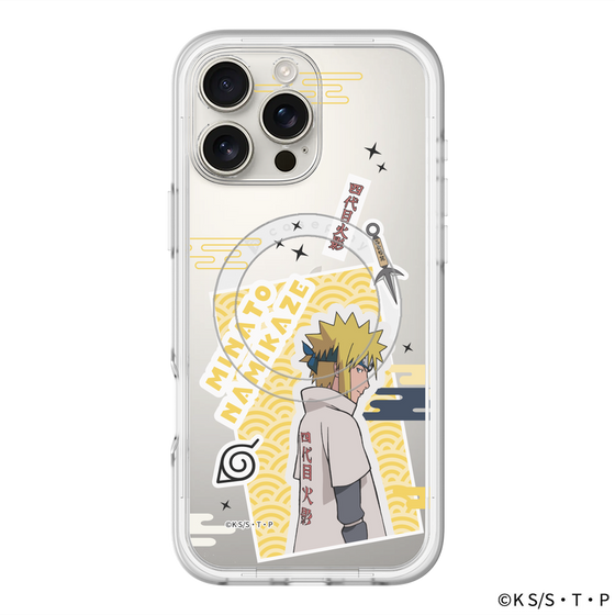 スリムプロテクションプレミアムケース with MagSafe［ NARUTO -ナルト- 疾風伝 - ステッカー - 波風ミナト ］