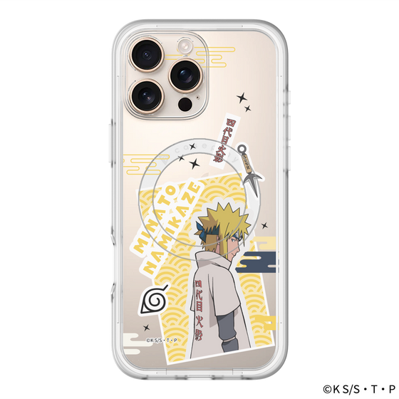 スリムプロテクションプレミアムケース with MagSafe［ NARUTO -ナルト- 疾風伝 - ステッカー - 波風ミナト ］