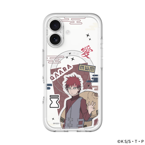 スリムプロテクションプレミアムケース with MagSafe［ NARUTO-ナルト- 疾風伝 - ステッカー - 我愛羅 ］