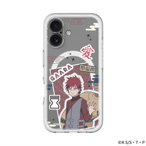 スリムプロテクションプレミアムケース with MagSafe［ NARUTO -ナルト- 疾風伝 - ステッカー - 我愛羅 ］