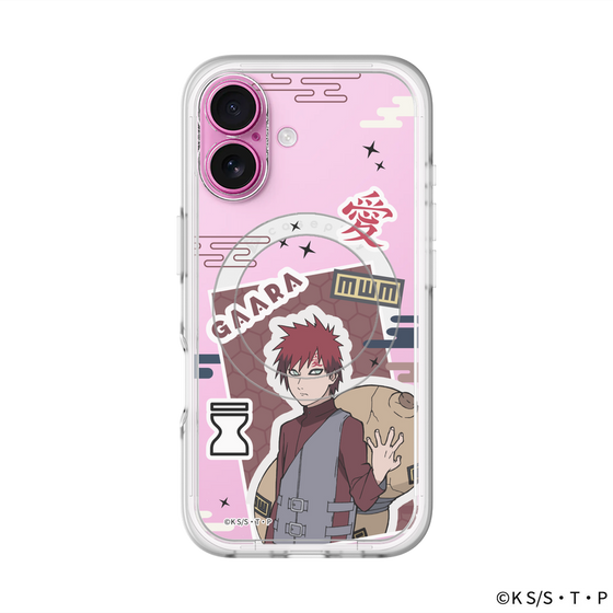 スリムプロテクションプレミアムケース with MagSafe［ NARUTO -ナルト- 疾風伝 - ステッカー - 我愛羅 ］