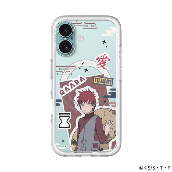 スリムプロテクションプレミアムケース with MagSafe［ NARUTO -ナルト- 疾風伝 - ステッカー - 我愛羅 ］