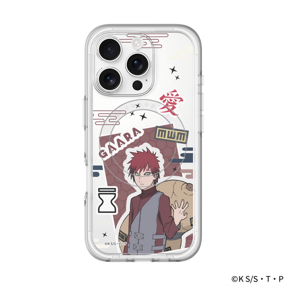 スリムプロテクションプレミアムケース with MagSafe［ NARUTO-ナルト- 疾風伝 - ステッカー - 我愛羅 ］