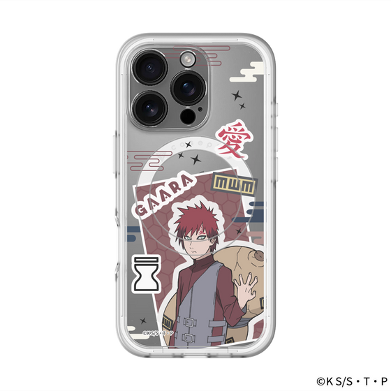 スリムプロテクションプレミアムケース with MagSafe［ NARUTO -ナルト- 疾風伝 - ステッカー - 我愛羅 ］