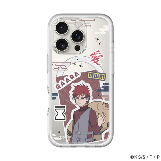 スリムプロテクションプレミアムケース with MagSafe［ NARUTO -ナルト- 疾風伝 - ステッカー - 我愛羅 ］