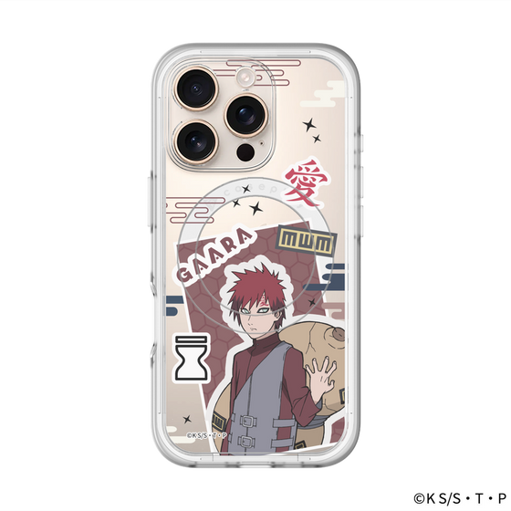 スリムプロテクションプレミアムケース with MagSafe［ NARUTO -ナルト- 疾風伝 - ステッカー - 我愛羅 ］