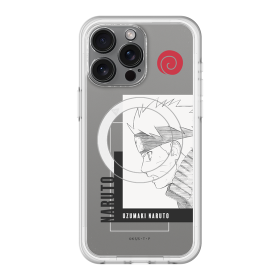 スリムプロテクションプレミアムケース with MagSafe［ NARUTO -ナルト- 疾風伝 - うずまきナルト - 線画 ］