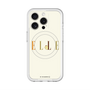 スリムプロテクションプレミアムケース with MagSafe［ ELLE×ポムポムプリン - ロゴ - ベージュ ］