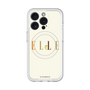 スリムプロテクションプレミアムケース with MagSafe［ ELLE×ポムポムプリン - ロゴ - ベージュ ］